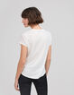 Tee-shirt lin blanc femme-3