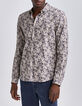 Camisa slim acero tejido Liberty rosas hombre-1