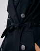 Women’s heavy cotton long trench coat with removable hood-6