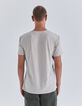 Betongrijs T-shirt De Essential ronde hals korte mouwen Heren-8