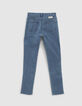 Girls’ vintage blue slim jeans with side bands-3