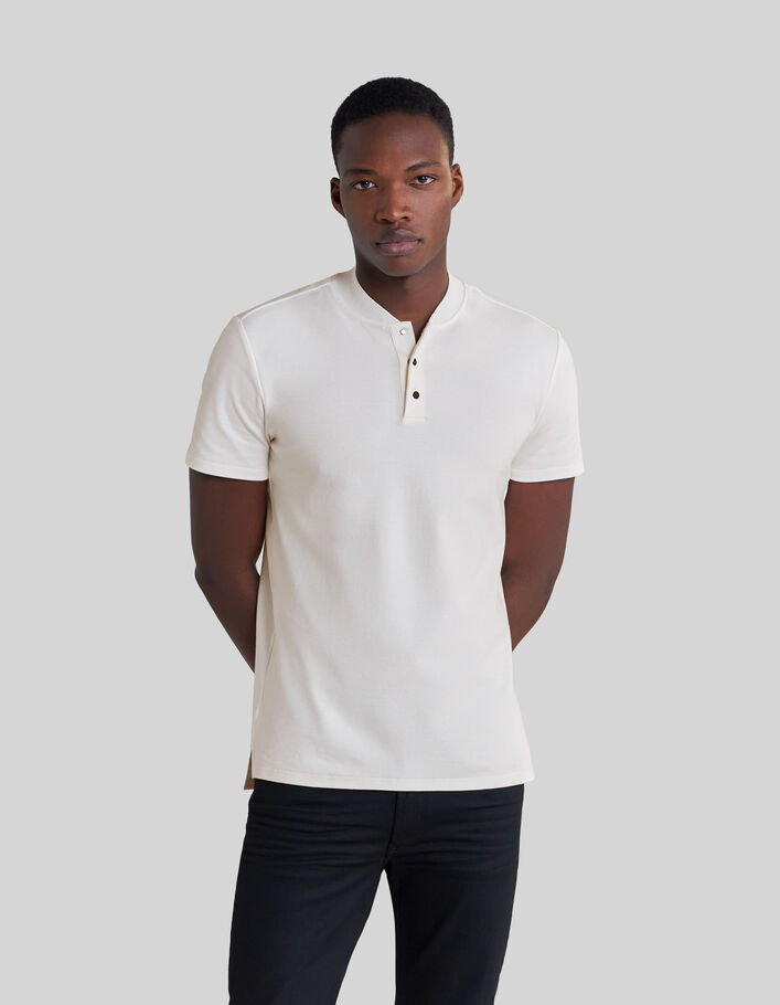 Men’s chalk ABSOLUTE DRY polo shirt with varsity collar