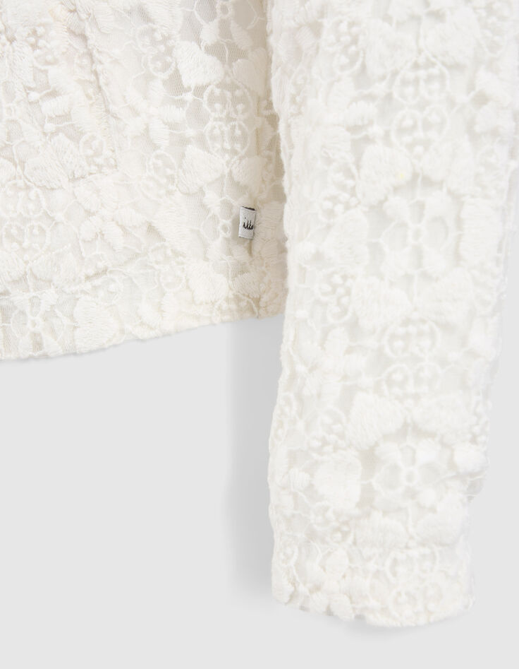 Girls’ off-white lace biker-style jacket-5