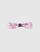 Baby girls’ navy/pink print reversible headband-1