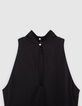 Women's black lurex mesh dress with American neckline-8