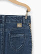 Rok in stone blue jeans met luipaardprint voor meisjes-4
