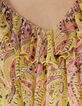 Women’s yellow paisley summer print top-3