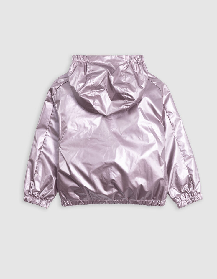 Girl's pink windbreaker jacket-3