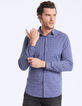 Chemise indigo imprimée origamis Homme-3