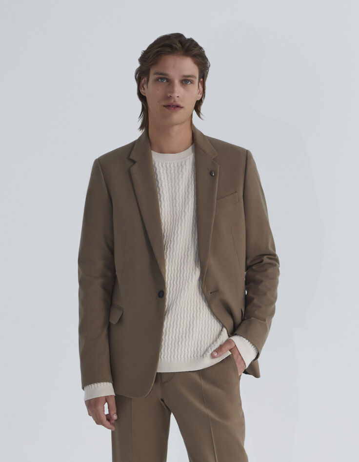 Men’s cappuccino Pure Edition suit jacket-2