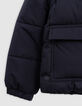 Boys' navy down jacket with removable sleeves-7