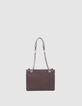 Women’s garnet leather 1440 Reporter clutch bag-3
