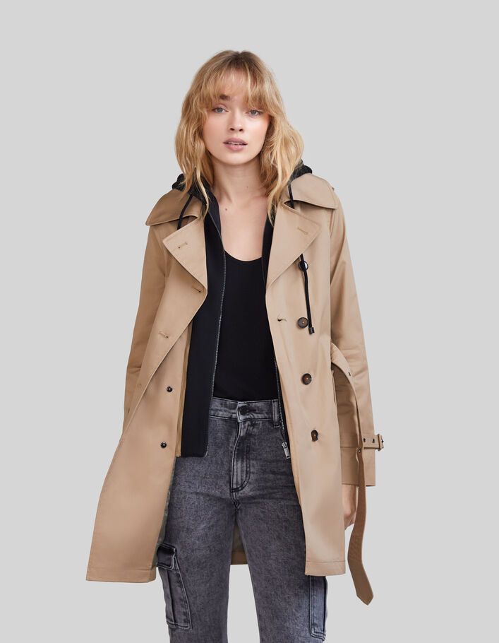 manteau trench court femme