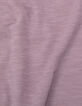 T-shirt lilas coton bio visuel lune métallisée fille-7