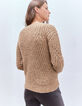 Women’s sesame Pure Edition sweater with pretty stitching-3