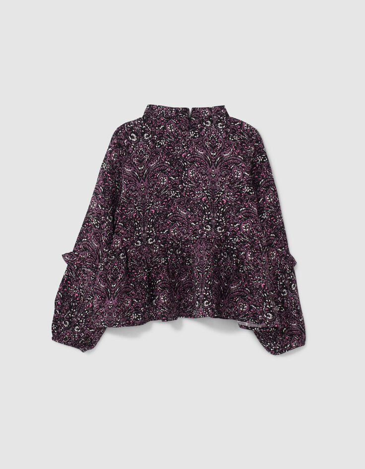 Girls’ pink paisley print LENZING™ ECOVERO™ blouse-5