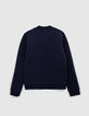 Boy's navy teddy-neck sweatshirt-4