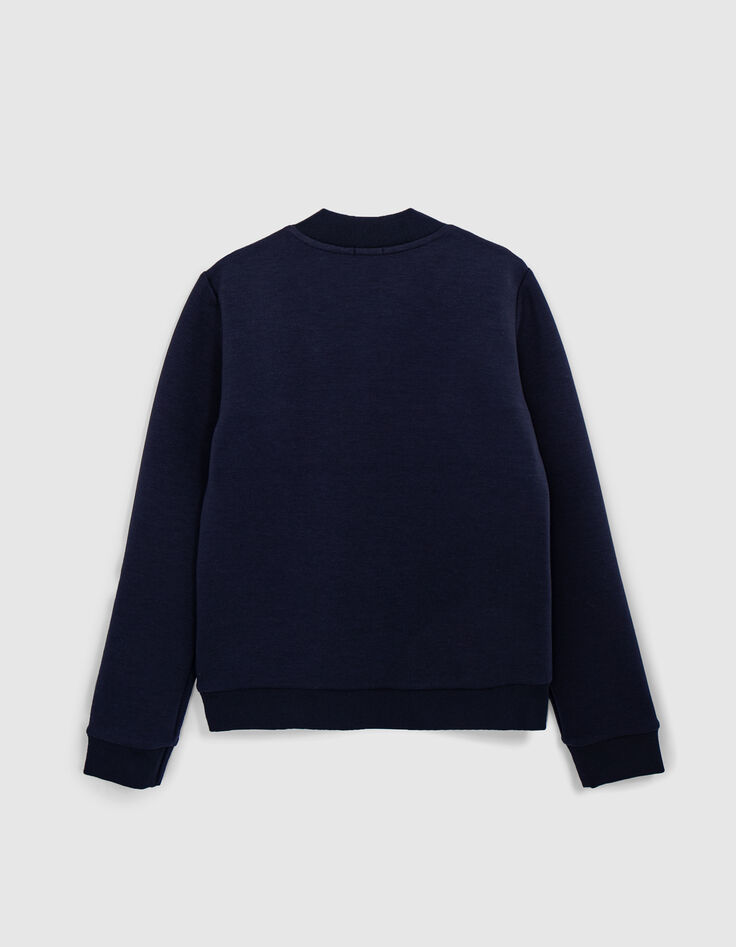 Boy's navy teddy-neck sweatshirt-4