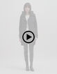 Women’s heavy cotton long trench coat with removable hood-8