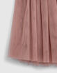 Girl's pink tulle midi skirt-6