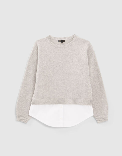 Pull fin fille 14 ans gris