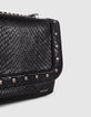 Girls’ black embossed python-look bag-4