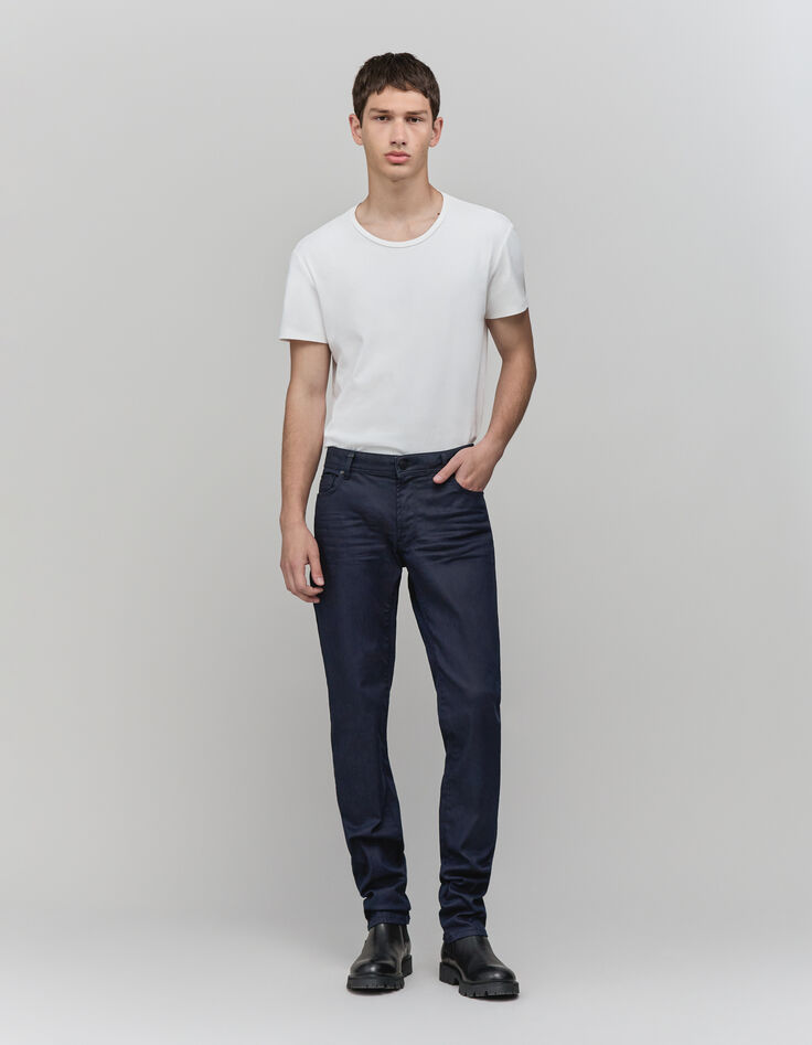 Marineblaue SLIM-Herrenjeans-1