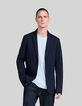 Veste marine Interlock Homme-1