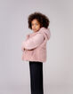 Roze 2-in-1 donsjack met sherpa vest voor meisjes-2