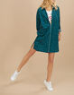 Robe duck green zippée imprimé typo I.Code-1