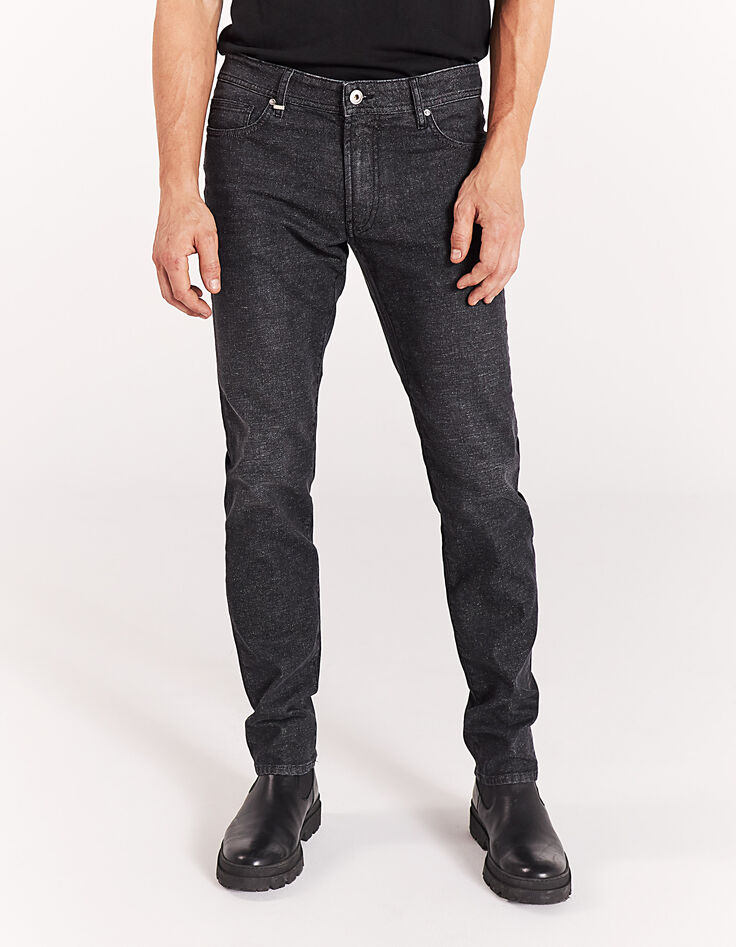 Schwarz melierte SLIM-Herrenjeans Jorgen-2