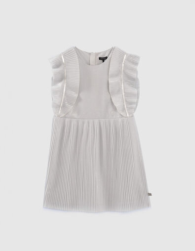 Girls’ grey ruffled dress - IKKS