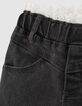 Paperbag jeans medium grey kant taille babymeisjes-4