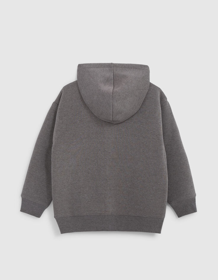 Grey cardigan with lettering on boy's side-4