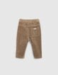 Pantalones de terciopelo camel milleraies bebé niño-3