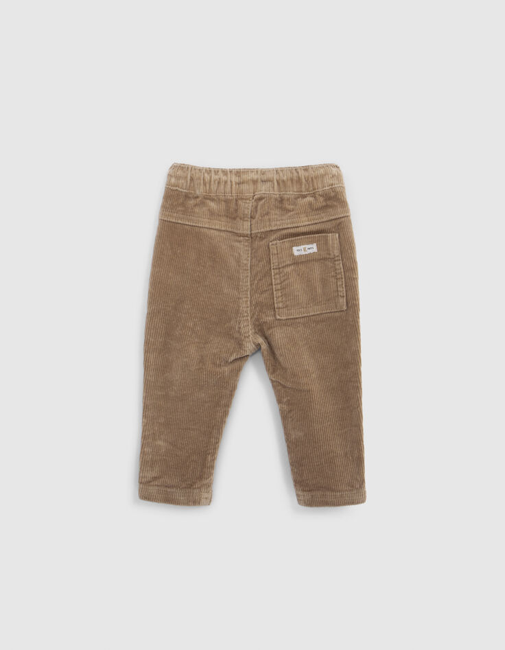 Pantalones de terciopelo camel milleraies bebé niño-3