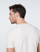 Camiseta marfil de rayas con guitarra y palmera Hombre-5