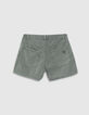 Girls’ khaki army-vibe shorts-4