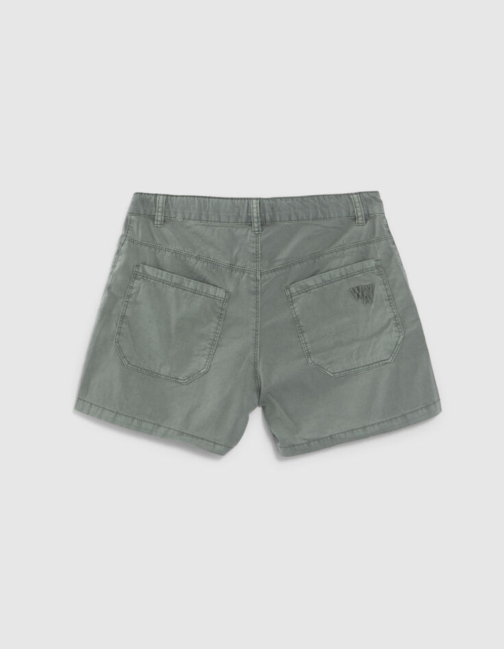 Khaki Mädchenshorts im Army-Spirit-4