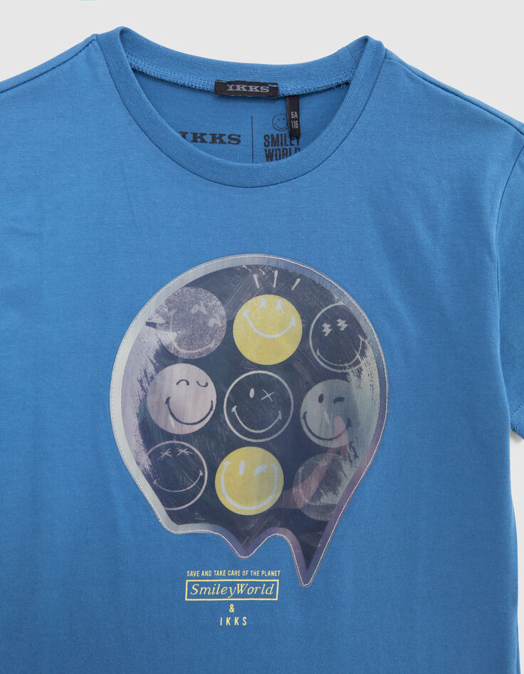 Boys’ blue T-shirt with lenticular SMILEYWORLD image-8