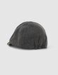 Casquette réversible beige imprimé et gris bébé garçon-6