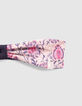 Baby girls’ navy/pink print reversible headband-5