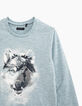 Eisblaues Jungenshirt mit Wolfsmotiv-3