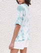 Groen T-shirt tie & dye tekstopdruk dames-6