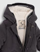 Baby boys’ grey fur-lined double hooded parka-2