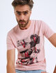 Men’s light pink T-shirt with Venice Beach photos-6