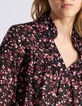 Blusa negra estampado pink velvet devoré mujer-4