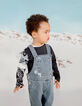 Set jeanstuinbroek en T-shirt babyjongens-2