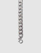 Women’s silver-tone curb chain choker necklace-4
