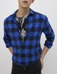 Men’s electric blue checkerboard REGULAR shirt-2